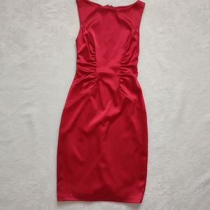 Cache sexy hot red bodycon ruched satin dress